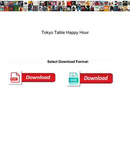 Tokyo Table Happy Hour