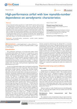 High-Performance Airfoil with Low Reynolds-Number Dependence on Aerodynamic Characteristics