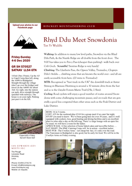 Rhyd Ddu Meet Snowdonia Tan Yr Wyddfa