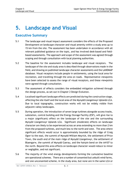5. Landscape and Visual Executive Summary