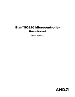 Elansc520 Microcontroller User's Manual