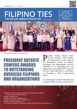 Filipino Ties the Official Newsletter of CFO