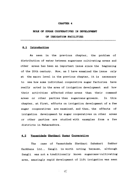 Chapter 4 Sole of Sugar Cooperatives In