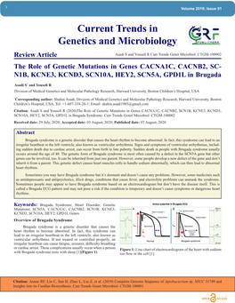 Current Trends in Genetics and Microbiology