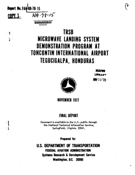 Trsb Mls Offsets Toncontin Airport Tegucigalpa, Honduras