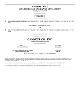 GANNETT CO., INC. (Exact Name of Registrant As Specified in Its Charter)