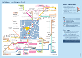 Night Buses from Islington Angel