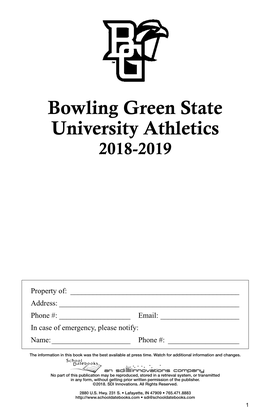 Bowling Green State University Athletics 2018-2019
