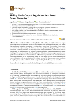 Sliding Mode Output Regulation for a Boost Power Converter †