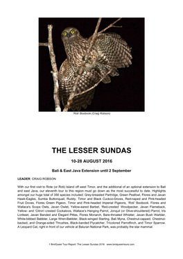 The Lesser Sundas