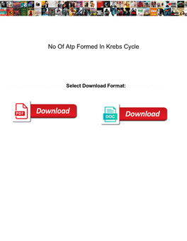 No of Atp Formed in Krebs Cycle