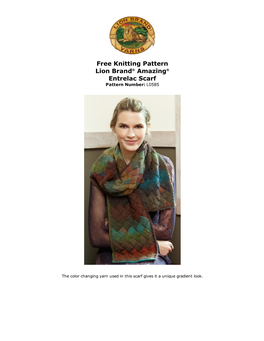 Free Knitting Pattern Lion Brandоаamazing® Entrelac Scarf