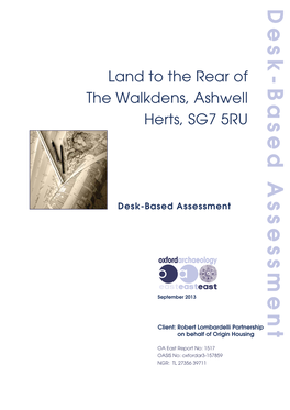 Desk-Based Assessmentdesk-Basedassessment