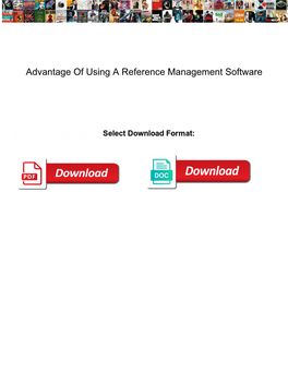 Advantage of Using a Reference Management Software