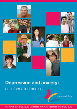 Depression and Anxiety: an Information Booklet BL/0647 08/11