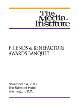 Friends & Benefactors Awards Banquet