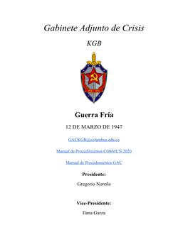 Gabinete Adjunto De Crisis KGB Guerra Fría