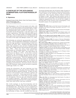 Rajmohana Checklist of Scelionidae of India 1570 FINAL