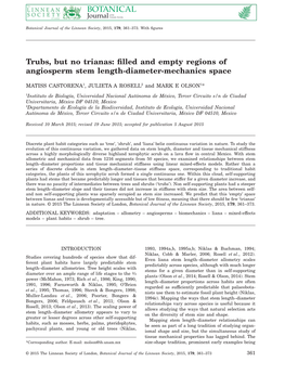 Trubs, but No Trianas: Filled and Empty Regions of Angiosperm Stem