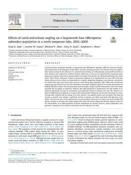 Effects of Catch-And-Release Angling on a Largemouth Bass