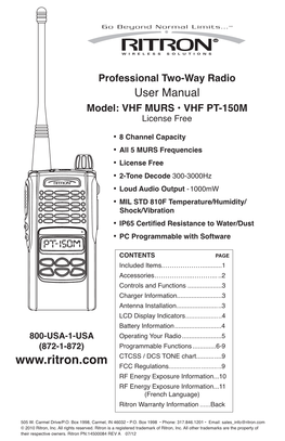 PT-150M User Manual