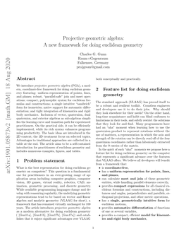 Projective Geometric Algebra: a New Framework for Doing Euclidean Geometry