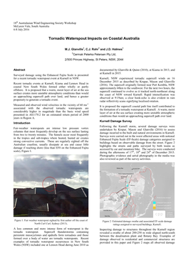 Tornadic Waterspouts Impacts on Coastal Australia