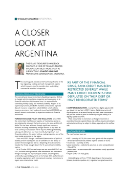 A Closer Look at Argentina