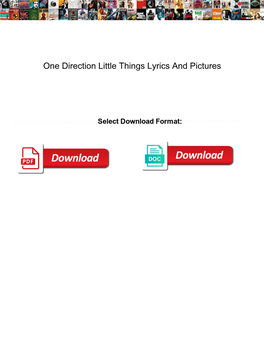 One Direction Little Things Lyrics and Pictures