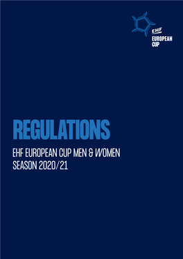Ehf European Cup Men & Women Season 2020/21