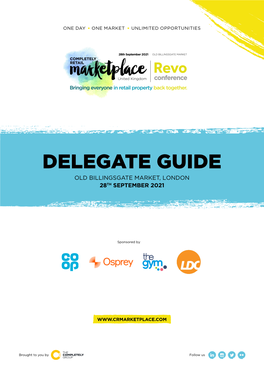 Delegate Guide Old Billingsgate Market, London 28Th September 2021