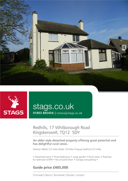 Stags.Co.Uk 01803 865454 | Totnes@Stags.Co.Uk