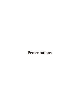 Presentations