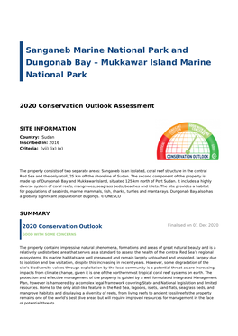 2020 Conservation Outlook Assessment