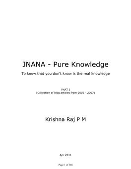 JNANA - Pure Knowledge