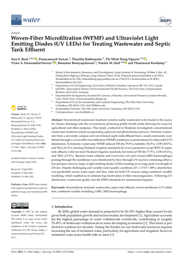 (UV Leds) for Treating Wastewater and Septic Tank Effluent