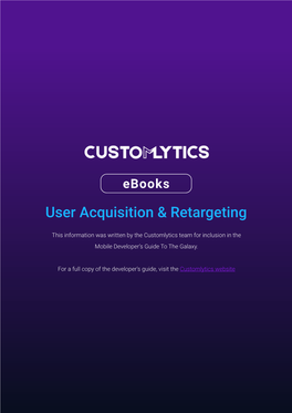 User Acquisition & Retargeting