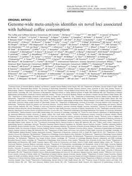 Genome-Wide Meta-Analysis Identifies Six Novel Loci Associated With