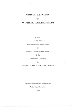 Charge Stratification for an Internal Combustion Engine