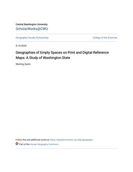 Geographies of Empty Spaces on Print and Digital Reference Maps: a Study of Washington State