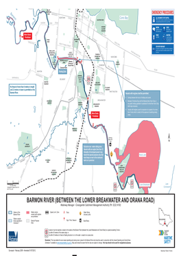 BARWON RIVER (BETWEEN the LOWER BREAKWATER and ORANA ROAD) and ORANA RIVER (BETWEEN the LOWER BREAKWATER BARWON DEAKIN ROAD Prohibited