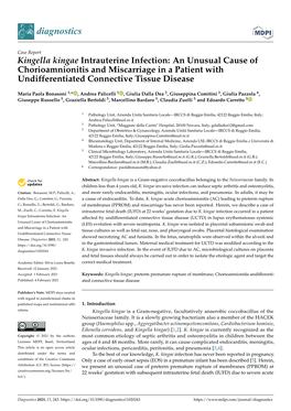 Kingella Kingae Intrauterine Infection: an Unusual Cause of Chorioamnionitis and Miscarriage in a Patient with Undifferentiated Connective Tissue Disease