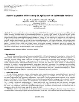 Double Exposure Vulnerability of Agriculture in Southwest Jamaica