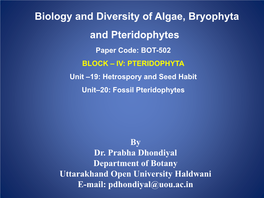 Heterospory and Seed Habit Heterospory Is a Phenomenon in Which Two Kinds of Spores Are Borne by the Same Plant