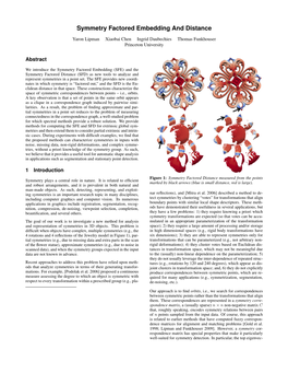 Symmetry Factored Embedding and Distance