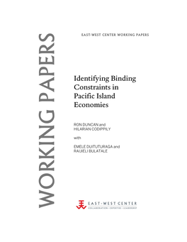 Identifying Binding Constraints in Pacific Island Economies
