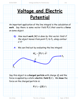 Voltage and Electric Potential.Doc 1/6