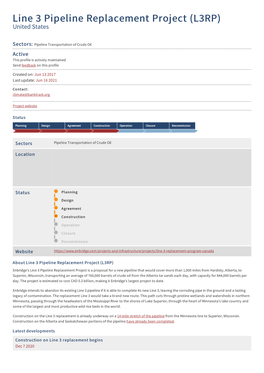 Line 3 Pipeline Replacement Project (L3RP) United States