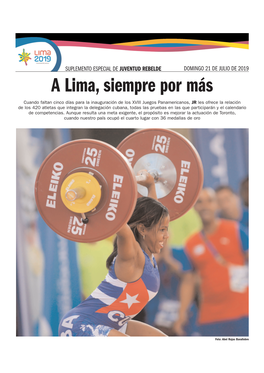 A Lima, Siempre Por Más