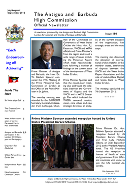 The Antigua and Barbuda High Commission Official Newsletter